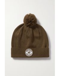 Perfect Moment Patch Ii Pompom-embellished Appliquéd Wool Beanie - Brown