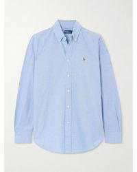 Polo Ralph Lauren - Embroidered Cotton-Blend Oxford Shirt - Lyst