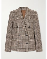 Brunello Cucinelli - Checked Wool-Blend Blazer - Lyst
