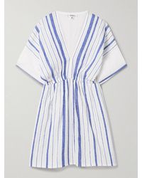 lemlem - Alem Striped Cotton-Blend Voile Mini Dress - Lyst