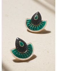 L'Atelier Nawbar - Bond Street Fan 18-Karat Multi-Stone Earrings - Lyst