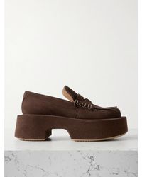 JW Anderson - Suede Platform Loafers - Lyst