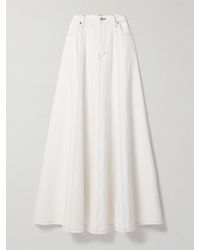 FRAME - Carolina Herrera Denim Maxi Skirt - Lyst