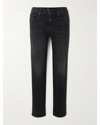 Mother - The Rambler Zip Flood Halbhohe Jeans Mit Geradem Bein - Lyst
