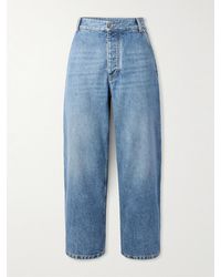 Bottega Veneta - Cropped High-Rise Straight-Leg Jeans - Lyst