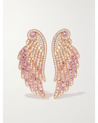 Garrard - Wings Embrace 18-Karat, Sapphire And Diamond Earrings - Lyst