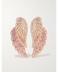 Garrard - Wings Embrace 18-Karat, Sapphire And Diamond Earrings - Lyst