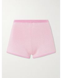 Calle Del Mar - Striped Knitted Shorts - Lyst