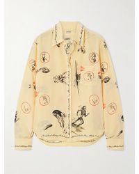 Bode - Games Printed Silk-Voile Shirt - Lyst