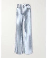 Veronica Beard - Taylor Striped High-Rise Wide-Leg Jeans - Lyst