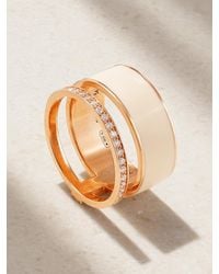 Repossi - Berbere 18-Karat Rose, Lacquer And Diamond Ring - Lyst