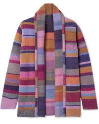 The Elder Statesman Striped Cashmere Cardigan - Multicolor