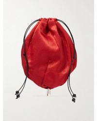 Sophie Buhai - Teardrop Embellished Satin Drawstring Pouch - Lyst