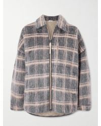 Brunello Cucinelli - Bead-Embellished Padded Checked Brushed Jacquard Jacket - Lyst