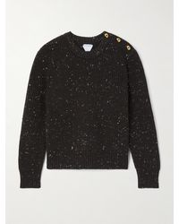 Bottega Veneta - Button-Detailed Ribbed Wool-Blend Sweater - Lyst