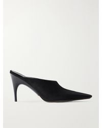 Balenciaga - Duchesse Suede Mules - Lyst