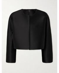 Leset - Bobbi Cropped Satin Jacket - Lyst