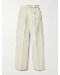 Max Mara - Pleated Wool-Blend Wide-Leg Pants - Lyst