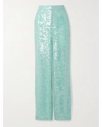 LAPOINTE - Sequined Organza Straight-leg Pants - Lyst