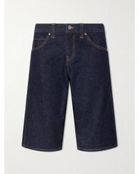 KHAITE - Kinga Mid-Rise Straight-Leg Shorts - Lyst