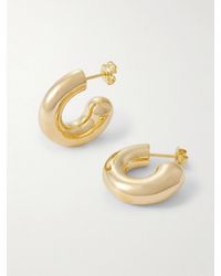LIE STUDIO - The Rose-Plated Hoop Earrings - Lyst