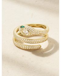 Anita Ko - Ring Aus 18 Karat Mit Diamanten Und Smaragden - Lyst