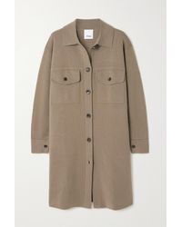 Allude Wool And Cashmere-blend Shirt Dress - Multicolor