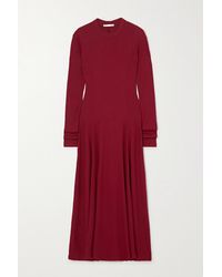 BITE STUDIOS Ribbed Ecovero-blend Jersey Maxi Dress - Red