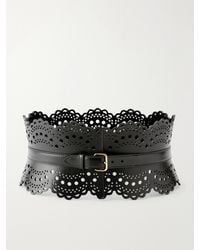 Alaïa - Laser-Cut Leather Waist Belt - Lyst