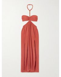 Isabel Marant - Justine Embellished Cutout Cotton-Gauze Halterneck Maxi Dress - Lyst