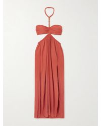 Isabel Marant - Justine Neckholder-Maxikleid Aus Baumwollgaze Mit Cut-Out Und Verzierungen - Lyst