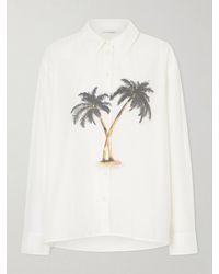 Christopher Esber - Mirage Palm Printed Cotton-Poplin Shirt - Lyst