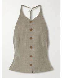 Christopher Esber - Banyan Crystal-Embellished Wool And Linen-Blend Vest - Lyst