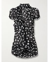 Dries Van Noten - Ruffled Polka-Dot Crepon Blouse - Lyst