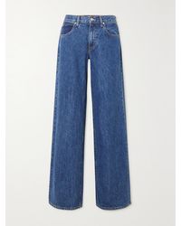 SLVRLAKE Denim - Net Sustain Mica Low-Rise Wide-Leg Organic Jeans - Lyst