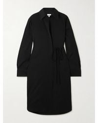 Jil Sander - Wool-Gabardine Midi Shirt Dress - Lyst