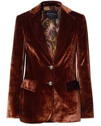 Etro Blazer En Velours - Multicolore