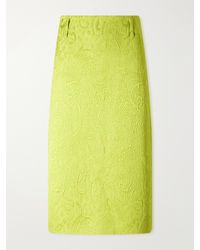 Dries Van Noten - Paisley Motif Matelassé Jacquard Midi Skirt - Lyst