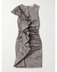 Ulla Johnson - Estella Ruffled Metallic Crinkled-Taffeta Mini Dress - Lyst