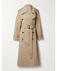 Co. - Belted Double-Breasted Tton-Blend Twill Trench At - Lyst
