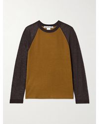 Acne Studios - Two-Tone Lyocell And Wool-Blend T-Shirt - Lyst