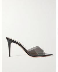 Gianvito Rossi - Elle 85 Pvc And Patent-Leather Mules - Lyst