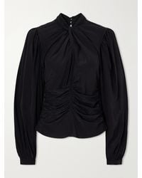 Isabel Marant - Depsona Ruched Silk-Crepe De Chine Blouse - Lyst