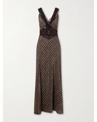SIR. - Astrid Satin And Lace Cut-Out Dress - Lyst