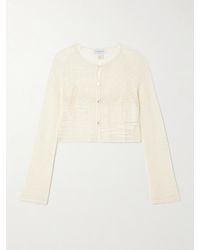 Calle Del Mar - Nautical Cropped Crocheted Cardigan - Lyst