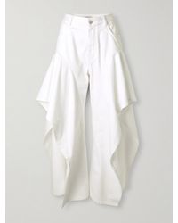 Alaïa - Ruffle Slit Jeans - Lyst