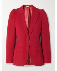 McQueen - Blazer Aus Grain De Poudre Aus Wolle - Lyst