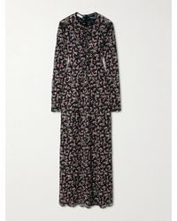 Rabanne - Pintucked Embroidered Lace Maxi Dress - Lyst