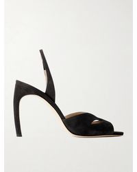Victoria Beckham - Harlow Mask Suede Sandals - Lyst