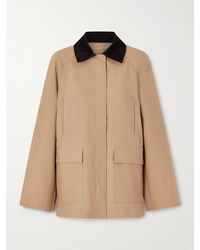 TOTEME - Summer Country Corduroy-Trimmed Coated-Canvas Jacket - Lyst